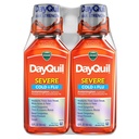 Vicks DayQuil Těžká studená & Fluu tekutá medicína, Daytime Relief for Heads, Fever, Sore throat, Minor Aches & Pains, Chest Congestion, Stuffy Nose, Nasal Congestion, Sinus Pressure, & Cough, 2x12oz
