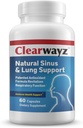 Lékařská terapeutika CLEARWAYZ Alergie, Sezónní alergie a Astma Podpora, Sinus, Lung a imunitní zdraví, Nasal zdraví, Zlepšit Airways, Bronchial Wellness