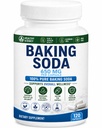 Natural Baking Soda Kapsle - 650mg Baking Soda Tablety pro ledviny a žaludeční kyseliny - Natrium Bicarbonate Pills, Bicarbonate of Soda, Bicarbonato de Sodio para Tomar, Natrium Bicarbonate 650 mg Tablety