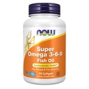 Nyní doplňky, Super Omega 3-6-9 1200 mg se směsí rybího, brutnárenského a lněného oleje, 90 Softgels