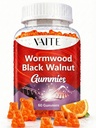 Black Walnut Wormwood Gummies - Bylinné doplňky s Artemisia Annua Herb & Juglans nigra Hull pro dietní wellness & přírodní tělo čištění, Non- GMO & gluten zdarma doplňky - 60 Žvýkačky
