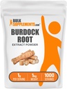 BulkSupplements.com Burdock Root Extract Powder - Burdock Root Supplement, Burdock Root Powder - Bylinný dodatek, Gluten Free, 1000mg na Serving, 5kg (11 liber) (balení po 5)