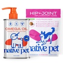 Native Pet Omega Oil pro psy 8 Oz - Rybí oleje doplňky a úlevy - Anti- Zánětné žvýkání pro psy - 60 Žvýkačky - Artritida dodatek a společná pomoc proti bolesti