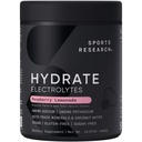 Sports Research ® Hydrate Electrolytes Powder - Sugar- Free & Přirozeně ochucené vitamíny, minerály, a kokosová voda - Podporuje hydrataci - Raspberry Lemonade - 90 Servings