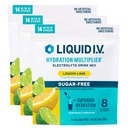 Liquid I.V. ® Hydration Multiplier ® Sugar-Free - Lemon Lime - Hydration Powder Packets CU124; Electrolyte Powder Drink Mix CU124; Pohodlné Single- Serving Sticks CU124; Non- GMO CU124; 14 Servingů (balení po 3)