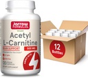 Jarrow Diplomas Acetyl L- Carnitin 500 mg, dodatek stravy, Aminová kyselina Podpora pro zdraví mozku a antioxidanty, 120 Veggie Kapsle, 120 denní zásoba (balení po 12)