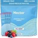 Nectar Energy Booster - Organic Caffeine, B12 & Electrolytes - Sugar Free & Zero Calorie - Zdravá káva, Energy Drink & Soda Alternative - Hydration & Energy Dodatek (Berry 30 Powder Packets)