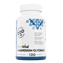 PlantVital Magnesium Glycinate 200 mg 120 Kapsle - Vysoká absorpce, Non- GMO, Vegan, gluten- Free - Podporuje normální spánek, svalovina & nerve funkce, normální srdce a zdraví kostí, Nápověda Pocit klidu & Relax