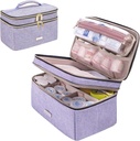 Medicine Storage Bag Pill Lahvička Pořadatel s přenosnou malé Pouch Travel Medication Lahvication Pořadatel lahví pro nouzové domácí první pomoc Krabice (Purple)
