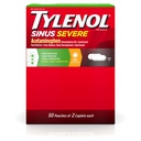 Tylenol Sinus Těžké Daytime Kaplety s Acetaminophen 325mg, Guaifenesin 200mg & Fenylephrin HCl 5mg, Non- Drowsy Pain Reliever, Expectorant & Nasal Decongestant, 50 Cestovní balení po 2 ct