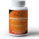 Certified Organic Ashwagandha with Organic Black Pepper Supplement - 1310mg - Non- GMO, gluten- Free - 3. strana Lab Tested