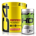 C4 Ripped & SuperHD, Termogenní pouzdro, C4 Ripped Pre Workout Powder, Cherry Limeade 30 Servings + SuperHD s Capsimax a Green Tea Extract, 60 Servings