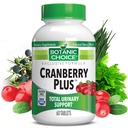 Botanická choice Cranberry Plus Celková podpora močení - Trakt moči Zdraví pro ženy a muže s Cranberry koncentrát, Uva Ursi, Buchu, vápník - 60 Tablety