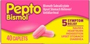 Pepto Bismol Kapsle pro nausea, Heartburn, Nežití, Upravený žaludek a průjem, 5 Symptom Rychlá úleva v pohodlné formě, 40 ct