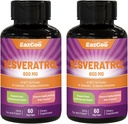 Resveratrol 600 mg, Trans- Resveratrol Supplement, Antioxidant Health Aging Support - 120 Kapsle
