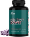 Bezinky se zinkem a vitaminem C pro dospělé - Sambucus Elderberry Kapsle - 1000 mg Extract, Imunitní Supplement pro ženy a muže, s antioxidačním ovocným mísením, 120 Vegcaps, 60 Day Supply