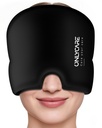 ONLYCARE Migréna Relief Cap, Soothing Migréna Maska, Upgraded Odorless Gel Ice Head Wrap, Hot and Cold Therapy, FSA- HSA způsobilé bolesti hlavy Led Pack pro napětí a stres (Black)
