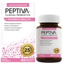 Peptiva Probiotika pro ženské zdraví - Ženská probiotická a stravitelná podpora, 25 miliard CFU, Multi- Strain Probiotic, Lactobacillus Acidophilus, Bifidobacterium - 60 Vegetariánských kapslí
