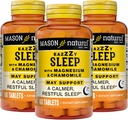 MASON NATURAL Eazzzy Sleep with Magnesium & Heřmánek - Přírodní spánková pomoc, podporuje klidnější spánek, 60 tablet (balení po 3 tabletách)