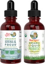 MaryRuth Organics Probiotický dodatek pro ženy Muži Děti & Adrenal zdraví & Focus Dodatek, 2-Pack Bundle, Stravovací & Gut zdraví, Cortisol zdraví, Stress Relief, Focus Nootropní Mozek Dodatek