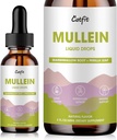 Mullein Drops for Lungs - Mullein Leaf Extract with Marshmallow Root, Perilla & Astragalus for Respirační podpora, Imunite Boost & Lung Detox, Natural Herbal Formule, Vegan, 2 fl oz