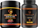 Gorila Mind Pre Workout (Strawberry Kiwi) + Premium Whey Protein (Chocolate) - Komplexní zásobník pro Fueling Maximální výsledky