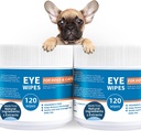 Dog Cat Eye Wipes - 240ct Wet Pad Gentle Tear Stain Remover Wipes for Dogs Cats Horses - Non- Strhující oční zavlažovací vzorec, Odstranit sušené Mucus, Vypustit & Tear Stains
