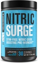 Jacked Factory Nitric Surge Stim Free Pre Workout Powder - Caffeine- Free Nitric Oxide Supplement w / Con-Cret Creatine, L Citruline, & GlycerSize Glycerol - Blue Raspberry, 30 Služeb