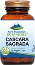 Čisté horské botaniky Cascara Sagrada Kapsle - Vegan Kosher Caps Nyní s 400 mg Wild Harvest Cascara Sagrada Aged Bark Dodatek