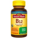 Nature Made Extra Strength Vitamin B12 2500 mcg, Dietní dodatek pro podporu metabolismu energie, 60 Tablety, 60 denní dodávka