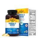 Country Life Omega 3 Rybí olej dodatek - Vysoká koncentrace EPA a DHA Omega 3 mastné kyseliny - 2000mg Rybí olej pro emocionální zdraví, Mood Support, a No Fish Taste - Natural Lemon Flavor
