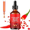 Aeluro Cayenne Drops, Aeluro Cayenne Pepper Extract, 60 ml Cayenne Pepper Drops, Cayenne Pepper Liquid Drops Metabolismus Boost
