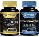 WELLNESS LABSRX Resveratrol Kapsle s Shilajit Čisté Himalájské Kapsle