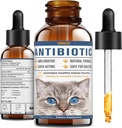 Antibiotika pro kočky - Přírodní kočičí antibiotika pro alergie Itch Relief, Imunitation Boosting - Antibiotika pro imunitní boosting, Infekce močových cest - Doplňkové vitamíny pro kočku a psa, 2 fl oz