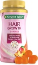Příroda je Bounty růst vlasů gumy pro podporu silnější, Fuller vlasy s biotin, křemík & arginin, broskvový mango Flavor - gluten zdarma, Obsahuje bez laktózy, sodík nebo ryby, 60 Počet / 30 Služeb