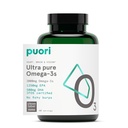 Puori Omega 3 doplněk k rybímu oleji - Ultra čistý a nehořlavý Wild Catched Fish Oil s 2000mg Omega 3 mastné kyseliny, 1250mg EPA & 500mg DHA podporuje srdce, mozek a oční zdraví - IFOS Certified - 120 Softgels