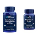 Life Extension Bone Resore + Vitamín K2 Vitamíny & Minerály Udržovat kostní zdraví & Síla & Magnesium Caps, 500 mg, oxid hořečnatý, Citrát, Sucinate, Heart Health, Zdravé kosti