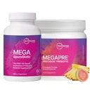 Mikrobiomové Labs MegaSporeBiotic (60 kapslí) + MegaPre (5, 5 oz Powder) Probiotický prebiotický obal - Spore- based Probiotic with Prebiotic Fiber Powder