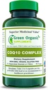 Zelené organické doplňky Coq 10 Complex, Ubiquinon, 90 VCaps, High Absorbovatelné, Non- GMO, gluten- Free (Single)