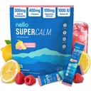 Nello Supercalm Powdered Drink Mix, Malina Lemonade, L Theanine, Ksm- 66 Ashwagandha, Magnesium Glycinát, Vitamin D 3, doplňky pro relaxaci a soustředění, No Sugar, Non GMO, On The Go, 20 Ct