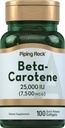Piping Rock Beta Carotene 25000 IU Softgels PHAR124; 7500 mcg PHAR124; 100 HARD 124; Vitamin A dodatek PHAR124; Non- GMO, gluten zdarma