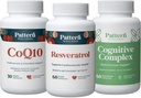 Vzor Wellness Zdravé stárnutí Bundle - CoQ10, Resveratrol, Kognitivní komplex - Podporuje nadčasové zdraví & Wellness - 3 Pack, All- Natural, Vegan- Friendly Installas
