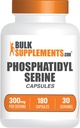 BulkSupplements.com Fosfatidylserine Kapsle - Fosfatidylserine Supplement, Fosfatidylserine 300mg - Sourced from Soy, 6 Kapsle per Serving, 180 Kapsle (Balení po 1)