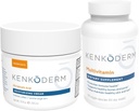 Kenkoderm Psoriasis Moisturization Cream & Multivitamin Kožní péče Bundle, Moisturization Cream s kyselinou salicylovou, 10 oz & Multivitamin s Omega 3 & Vitamin D, Imunitation Supplement, 120 Kapsle