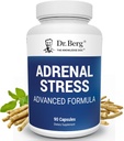 Dr. Berg 's Adrenal Stress Advanced Formule - Adrenal Supplies for Stress, Mood and Energy Supplies - Adrenal Supplements - Cortisol Manager with Ashwagandha - 90 Kapsle