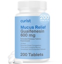 Curist Guaifenesin 600 mg Extended Release Tablety (200 Dye- Free Tablety) - Expectorant Mucus Relief, Generic Guaifenesin 600 mg, (Bulk Pack)