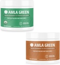Amla Powder & Green Tea Superfood Dodatek s indickou angrešt & dýně Spice, Organic, Vegan, 30 Servings SKU: GB-HB-30