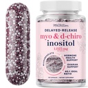 Myo- Inositol & D- Chiro Inositol pro rovnováhu hormonů pro ženy 124; Mikrobeadlety k regulaci menstruačního cyklu a podpora ovariální zdraví 124; 40: 1 poměr Myo & D Chiro 124; Non- GMO 124; 120 Ct (2 měsíční dodávky)