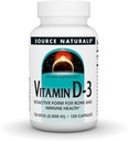 Zdroj Naturals Vitamin D-3 Bioaktivní forma pro kostní a imunitní zdraví * 5000 iu - 120 Kapsle