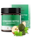 HERBAMAMA StringNettle Gummies - 7500mg StringNettle Root Extract pro podporu močových cest pro ženy a muže - Vegan, Non- GMO Urtica Dioica Dodatek - 60 Pectin- based Apple- Ochucené Chews